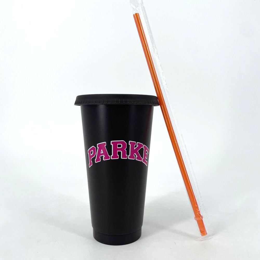 Parke X Dunkin Limited Edition Tumbler Plastic Travel Cup Lid Straw Black VIRAL